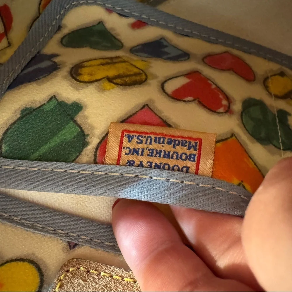 Dooney & Bourke Multicolor Scribble Heart Satchel